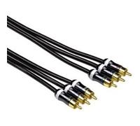 Hama ProClass YUV-Cable 3 Cinch - 3 Cinch Metal 3,0 M Negro Baquelita