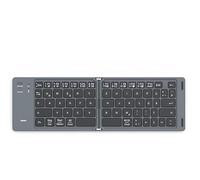 Hama QWERTZ Teclado Bluetooth Plegable Ultra Slim Teclado Inalámbrico Plegable Silencioso Mini para Tableta/iPad/Teléfono Móvil/iPhone/Viaje para Viajar para Viajes, Batería, Alcance de 10 m, Negro