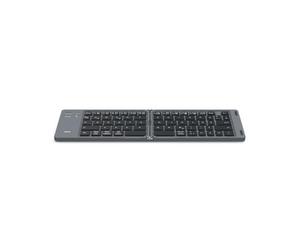 Hama QWERTZ - Teclado Plegable con Bluetooth (Ultrafino, inalámbrico, silencioso, Mini, inalámbrico, para Tableta/iPad/teléfono móvil/iPhone, Teclado de Viaje para Viajes, batería, Alcance de 10 m