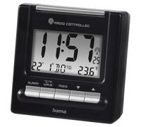 Hama | Radio Despertador Digital (Reloj Despertador con Radio FM, Pantalla LED, Dual Alarm) Color Negro.