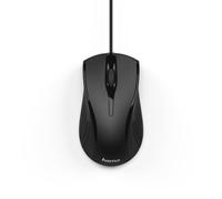 Hama - Ratón con cable MC 200, para diestros y zurdos, conexión USB-A, con 1000DPI, color negro