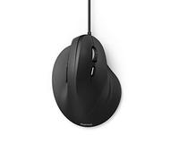 Hama | Ratón ergonómico con Cable (ratón Vertical para diestros, 3 Niveles de Velocidad hasta 1800 dpi, ratón con Cable contra el Codo de tenista) Negro