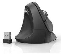 Hama | Ratón Ergonómico Inalámbrico (Ratón Vertical Inalámbrico para Zurdos, Ergonómico, hasta 1800 dpi, para Evitar Dolores de Muñeca) Color Negro