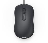 Hama - Ratón USB CM-200, óptico, 4 botones, silencioso, con cable, color negro