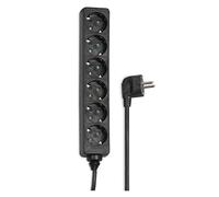 Hama | Regleta con 6 enchufes (Alargador con 6 Tomas de Tierra, Cable de 1,4m) Negro