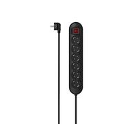 Hama | Regleta de 6 Enchufes con Interruptor | Base Múltiple con Posición de Interruptor Optimizada | Cable de 1,4 m | Color Negro