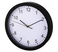 Hama | Reloj de Pared analógico silencioso (Reloj con números, Agujas silenciosas, diámetro 25cm), Color Negro.