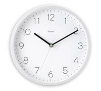 Hama Reloj de pared DCF radiopilado Menorca, Analog., Ø 25 cm, Blanco