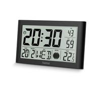 Hama reloj de pared digital (dcf radio reloj con termómetro, reloj co