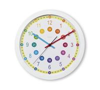 Hama - Reloj de Pared Educativo para niño y niña (Reloj de Aprendizaje analógico, silencioso, Time Teacher, Esfera de Aprendizaje, diámetro 30 cm, fácil de Aprender a Leer la Hora), Multicolor