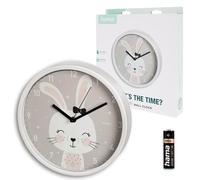 Hama - Reloj de pared para niño Maui, sil., pr chbre infantil, analógico, diámetro de 25 cm
