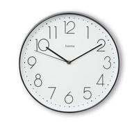 Hama Reloj de Pared (sin Ruido de tictac, Reloj de Cuarzo silencioso, diámetro de 30 cm, Pantalla de Hora Extragrande, Reloj analógico, con manecillas de Horas, Minutos y Segundos, Cubierta de