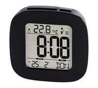 Hama | Reloj Despertador (Reloj Despertador Digital, Pantalla LCD Luminosa, Azul, 78 mm) Color Negro