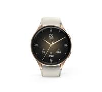 Hama | Reloj Inteligente 1.32" (Smartwatch Resistente al Agua IP68, GPS, análisis sueño, frecuencia Cardiaca, Monitor de hasta 100 Actividades, Pantalla táctil) Beige Oro
