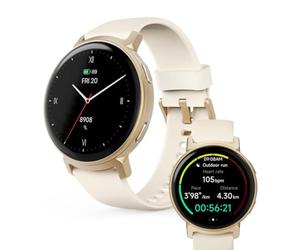Hama | Reloj Inteligente Mujer con GPS y Llamadas. (smartwatch amoled, pulsómetro de muñeca, ip68 Impermeable, podómetro Contador de Pasos) Oro.