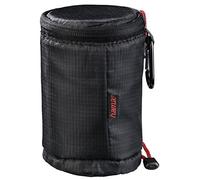 Hama Rexton - Estuche para Guardar y Proteger un Objetivo (11 x 7,5 cm, Funda con Cremallera y mosquetón), Color Negro