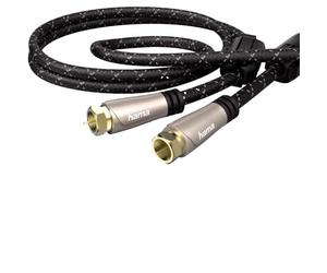 Hama Sat-Anschlusskabel, F-Stecker - F-Stecker, Metall, vergoldet, 3,0 m, 120 dB (00179216) Marca