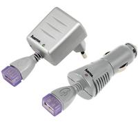 Hama SET Cargador USB Adaptador Coche para Teléfono Móvil iPhone iPod MP3