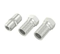 Kit adaptador de satélite - HAMA - 00205203 - 2x F macho roscado - Acoplador F-F - Gris