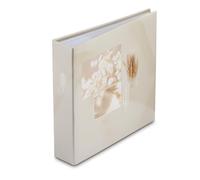 Hama Singo II - Álbum de fotos (200 fotos, 10 x 15 cm, 100 páginas, formato 22,5 x 22 cm, funda para tarjeta de memoria, diseño de algodón) color beige