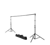 Hama Telón de Fondo para Estudio y Viajes (158-295 cm, Extensible), Color Negro