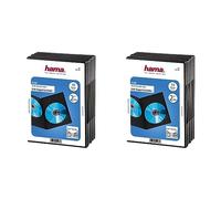 Hama Slim Box - Carcasa Doble para DVD (10 Unidades), Negro (Paquete de 2)