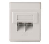 Hama Socket de Red Lan Saliente Gigabit CAT5e RJ45 Blindado Toma de Datos Blanco