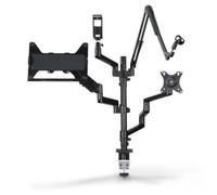 Hama Soporte de monitor para streaming, 4 brazos, regulable en altura, giratorio