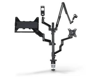 Hama Soporte de monitor para streaming, 4 brazos, regulable en altura, giratorio