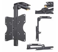 Hama | Soporte de Techo para TV (Soporte de TV griatorio 360°, inclinable -25°, Pantallas de hasta 117cm, 46", VESA hasta 400 x 400, Carga máxima 20kg) Negro