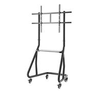 Hama Soporte de TV con Ruedas con Ruedas, Altura Regulable, Color Negro