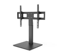 Hama Soporte de TV orientable y Regulable en Altura de 32 a 75 Pulgadas, hasta 40 kg, inclinable +5°/-12°, VESA 600 x 400, Soporte de Mesa para TV con Tapa de Cristal y gestión de Cables