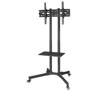 Hama Soporte TV Trolley con Ruedas, hasta 75", Altura Ajustable, Negro