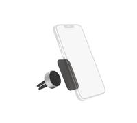 Hama Soporte Universal para teléfono de Coche, imán de Aluminio (Soporte de teléfono para Coche, Montaje en Rejilla de ventilación, Giratorio 360°, Incluye 2 Placas metálicas), Color Negro y Gris