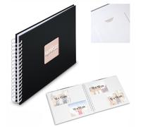 Hama Spiral Album Fine Art 24 x 17 cm 50 Black Pages Stone Grey Without glassine
