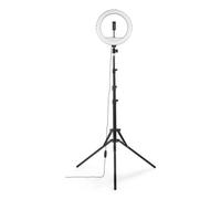 Hama Luz anular LED SpotLight Steady 120 III, soporte de luz anular para teléfonos móviles, 12