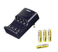 Hama Start Digital Negro - Cargador (NiMH, 1600 mAh, Negro, AA: 190mA/AAA: 90mA)