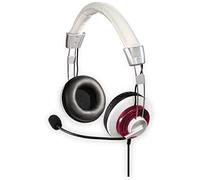 Hama Style Binaural Diadema Burdeos, Blanco auricular con micrófono - Auriculares con micrófono (PC/Juegos, Binaural, Diadema, Burdeos, Blanco, De plástico, Textil, Alámbrico)