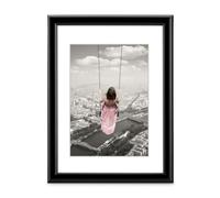Hama Swing - Marco de fotos (plástico, 20 x 30 cm), color negro