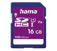 Hama | Tarjeta SD 16GB Alta Velocidad. (80mb/s Clase 10 uhs i v10)
