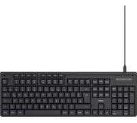 Hama Teclado con Cable CK-200 (Teclado USB, sensación ergonómica, Teclas silenciosas, Cable extraíble, disposición Alemana QWERTZ, Teclas Multimedia, botón Asistente para asistentes de IA), Color