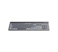 Hama Teclado inalámbrico (teclado multidispositivo con inalámbrico/Bluetooth para PC, smartphone, tableta, iluminado, regulable, con batería, formato completo, teclas de tijera silenciosas, teclas