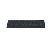Hama Teclado inalámbrico WK-200, teclado inalámbrico, batería, 8 teclas multimedia, negro, QWERTZ DE