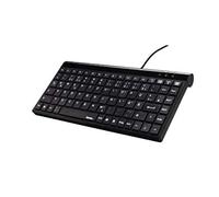 Hama | Teclado Mini con Cable (Ajuste de inclinación, Enchufe USB Tipo A, 88 Teclas, Teclas Planas), Color Negro