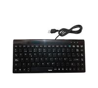 Hama | Teclado Mini con Cable (Teclado Español, con ajuste de inclinación, Enchufe USB Tipo A, 88 Teclas, Teclas Planas),