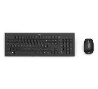 Hama Kit teclado y ratón inalámbricos 2.4 GHz — Teclado QWERTY silencioso, ratón 1600 dpi, negro