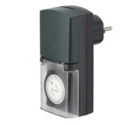 Hama Temporizador mecánico analógico para Exteriores, Negro/Verde