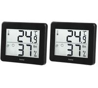 Hama Termómetro e Higrómetro Digital, Control Humedad y Temperatura de Interiores, Blanco (Paquete de 2)