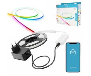 Hama, Tiras led RGB, Luces led habitación 5m, hasta 16 millones de colores y temperatura cromática, control por voz y app, adhesivas