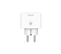 Hama, Enchufe Inteligente Matter, Ahorro de energía, Control por App Hama Smart Home y por Voz, Apto para aparatos de hasta 3680 Vatios, Enchufe Inteligente de fácil instalación Blanco